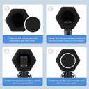 Microphone Wind Shield Pop Filter Microphone Isolation Ball, Acoustic Filter for Record Studios Mic, Sound-Absorbing Foam Five-sided Seal Design to Effectively Reduces Noise and Reflections