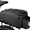 JXFUKAL Bike Bags for Bicycle Rear rack, 13L Supportive Bike Rack Bag Built-in Rigid side & Base Panel, Waterproof Reflective Ebike Trunk Pannier Saddle Seat Bag Carrier for Commuter Travel Outdoor