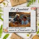 Grandchild 4x6 Picture Frame, Grandparents Grandkids Photo Frame, Grandparents Gifts for Christmas from Grandkids, a Grandchild Is a Gift from Above Wooden Photo Picture Frames