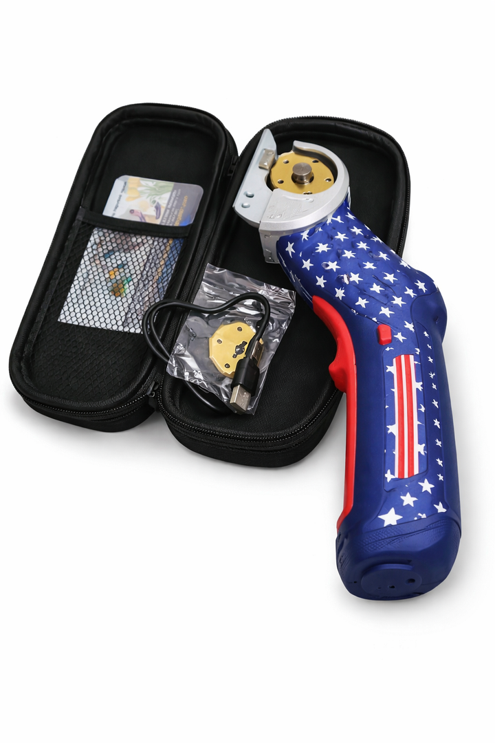 Cordless Electric Scissors Tools, Cardboard Cutter with 2 Titanium Blade Accessories, Safety Lock, Rotary Cutter for Cardboard, Gifts for Men&Women 