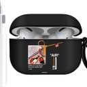 for Airpods Pro Case, Cute Cool Sports Red Shoe Pattern TPU Soft Cases for Airpods Pro Case 1st Gen, Shockproof for Airpods Pro 2019 Case Men Women with Cleaner Kit & Keychain