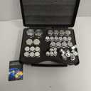 SPARKWHIZ 72Pcs Heavy Duty DIN Cap & Plug Assortment Hydraulic Adapter Fitting Kit Set, Galvanized Steel with Precision Threading Dash Sizes 14 16 18 20 22 24 30 36