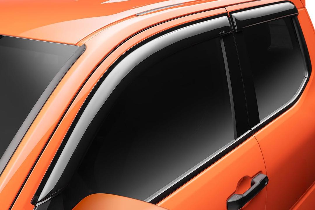 Auto Ventshade [AVS] Outside Mount Rain Guards for 2024-2026 Toyota Tacoma, Double/EXT CAB ONLY | Window Vent Visors, 4 pcs. - Smoke | 94270
