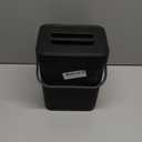 Countertop Compost Bin - 1.3 Gallons Hanging Small Trash Can with Lid for Kitchen Bathroom, Under Sink Kitchen Trash Can, Indoor Counter Compost Bucket with Lid, 5L(Black)