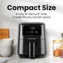 CHEFMAN 2 Qt Mini Air Fryer Digital Space-Saving Compact Air Fryer with Nonstick and Dishwasher Safe Basket, Quick & Easy Meals in Minutes, Features Digital Timer and Shake Reminder Black