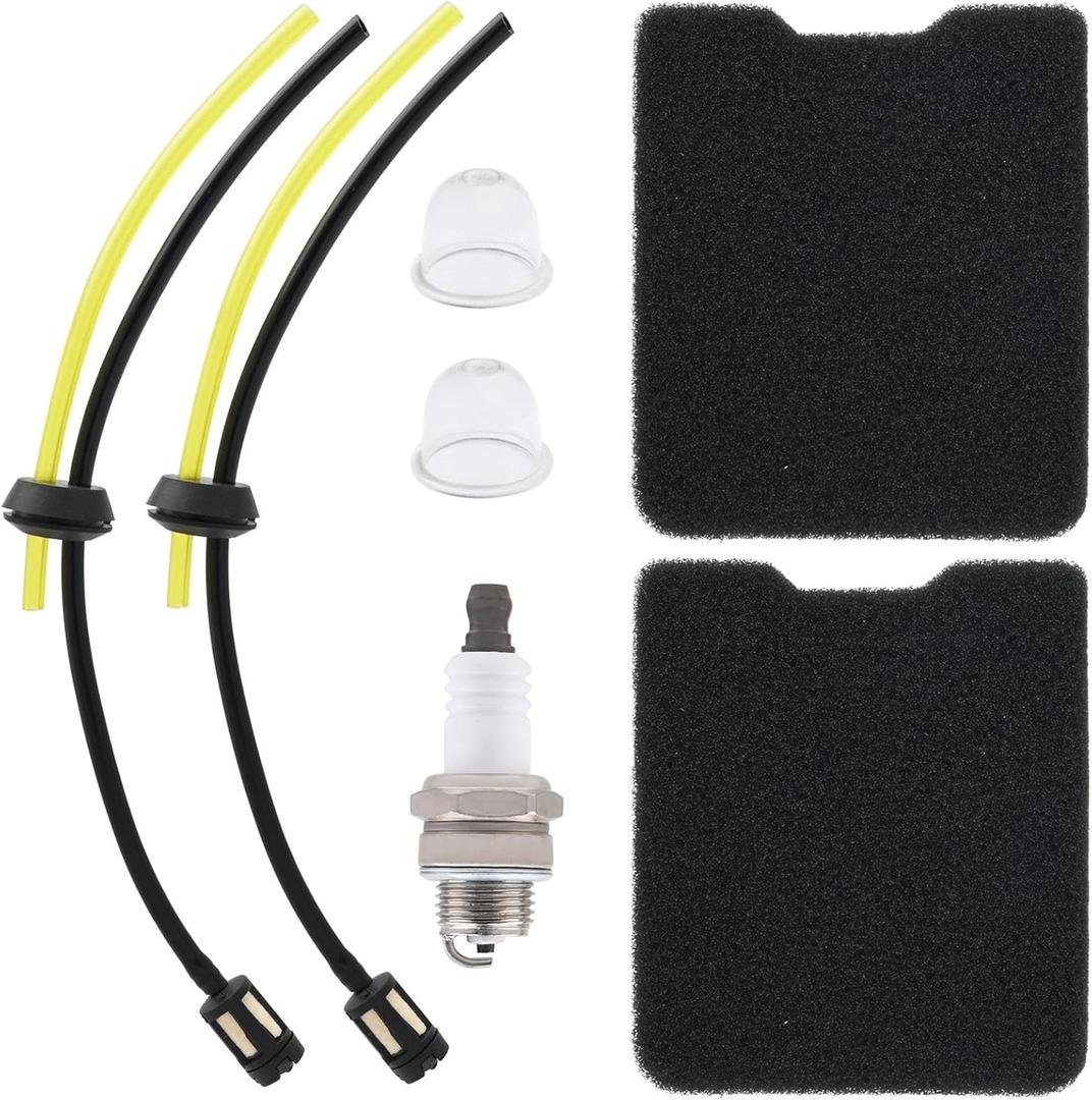 FitBest Air Filter Fuel Line Kit Primer Bulb For Husqvarna 145BT 155BT 145BF Leaf Blowers