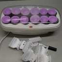 Conair Hot Rollers for Long, Medium & Short Hair, 12 Ceramic Flocked 1-Inch and 1-Inch Heated Hair Rollers with Clips, Hot Curlers for Women, Volume & Curls