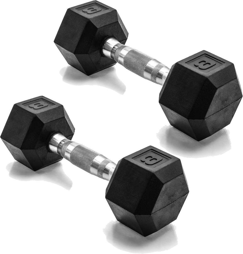 CAP Barbell Coated Dumbbell Weight | Multiple Options Pairs & Sets (8 lb - Pair)