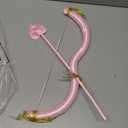 Leitee Cupid Bow and Arrow Set Cupid Costume Accessories Women Cosplay Supply for Party Cos Adult (Pink)