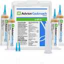 Advion Cockroach Gel Bait, 4 Tubes x 30-Grams, 1 Plunger and 2 Tips, Indoor and Outdoor Use, Roach Killer Gel for American, German and Other Major Cockroach Species (2 Pack)