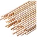 HOPELF 50PCS Bamboo Dowel Rods - 1/4 x 12 Inch, Assorted Hardwood Sticks for Crafts, Cake Dowels & DIY Projects