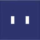 Light Switch Cover Plate Dark Blue 2 Gang Double Toggle Light Switch Plate Decorative Wallplates Outlet Plates Cover Electrical Switchplate for Bathroom Home Decor
