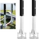 2pack Pontoon Boat Trailer Guides Poles Kits 17" Boat Trailer Guide Poles with Reflective Strip, Steel + UPVC Sleeve Heavy Duty Boat Trailer Parts & Accessories