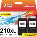 myCartridge 210XL Black Remanufactured Ink Cartridge Replacement for Canon PIXMA MP490 MP495 MP250 Printer 210XL Ink (2 Pack)