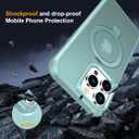 Hocase for iPhone 13 Pro Max/12 Pro Max Case, with Magnetic Ring Stand [Compatible with MagSafe] [Military Grade Protection] Slim Shockproof Translucent Protective Phone Case - Teal