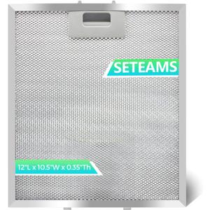 W10169961A Range Hood Filter Replacement 12" Long x 10.5" Wide - Aluminum Frame & Mesh - 2 Pack by seteams