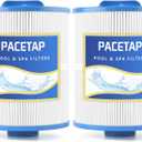PACETAP 2 Pack Spa Filter Replacement for PAS50SV-F2M, Hot Tub Spa Filter Cartridge Compatible with Artesian Spas, Tidal Fit Swim 06-0006-12, 06-0005-12, 6CH-502, PAS50SV-F2M, FC-0311