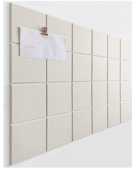 Cork Board 24 x36 Alternative - 6 Pack Felt Wall Tiles with Safe Removable Adhesive Tabs, Cork Boards for Walls Cork Board for Home Office Pin Board Tack Board Cork Board - Beige