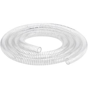 1/2"id-25ft PVC Reinforced Tubing Steel Wire Suction Flexible Hose Vinyl Tubing Heavy Duty PVC Vacuum Hose Drain Fuel Oil Gas Water for Marine Bilge Pump Pond Spa