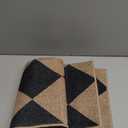 Lahome Checkered Easy Jute Runner Rug, 2x6 Kitchen Mats for Floor Washable Entryway Runner, Checkerboard Black Indoor Outdoor Carpet for Hallway 6ft Entry Laundry