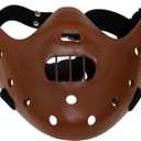 nezababy Hannibal Lecter Mask Cosplay The Silence of The Lambs Half Face Killer Halloween Costume Props Resin
