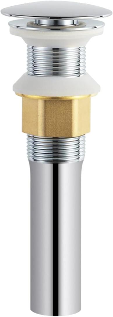 Akicon Push Button Copper Finish Bathroom Sink Drain Stopper Without Overflow