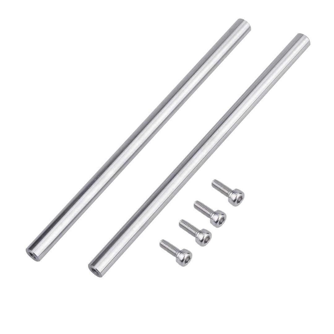 2pcs/Pack 8 x 200mm Linear Motion Rod Shaft Guide, 2PCS End Hollow Linear Steel Rods with Screws for 3D Printer and CNC Machine (Inner Hole Dia 4mm) (End Hollow Inner Hole Diameter: 4mm, 8 x 200mm)