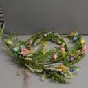 Hotop 6 ft Easter Egg and Mixed Berry Garland DIY Artificial Decorations Hanging Rustic Spring Pastel Long Easter Garland String for Holiday Parties Home Decor