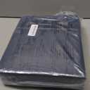 Bedsure 100% Washed Cotton Duvet Cover Full Size - Navy Minimalist Bedding Set Linen Like - PureWoven Plain Simple & Soft Comforter Cover for All Seasons (Navy, Full, 80"x90")