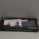 SABLUTE Wireless Keyboard and Mouse Combo Backlit - Compact Quiet Keyboard with RGB Mouse, Rechargeable, Slim, Sleep Mode, Portable Cordless Keyboard Mouse Set for Mac, Windows, Laptop (Polar White)