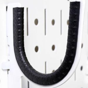 Rubber Hook Liner for Wall Control Slotted Pegboard Hooks and Brackets - Easy to Apply Protective Rubber Coating Liner for Wall Control Brand Peg Hooks Only - 3 Feet of Rubber Hook Liner (Black)