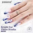 3 x JODSONE Dark Blue Swirl Nail Art Liner Gel Polish,10ml Classic Color 3D Nail Art Pens Effect Nail Print Design with Thin Brush for French Tips Manicure Painting DIY at Home - LB10
