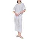 DKNY Women's Lightweight Linen Crop Top, White XS