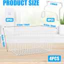 Sieral 4 Pack Pegboard Baskets, Pegboard Hooks Assortment Various Tools Storage, Pegboard Parts Storage System Peg Board Workbench Metal Wire Shelves for Organizing Hardware Attachments