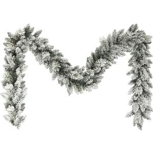9FT Real Touch Christmas Artificial Garland for Home Fireplace Indoor Holiday Decor