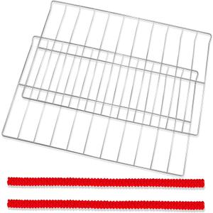 W10550642, WPW10550642 Oven Rack, 24.9"L x 15.16"W, Compatible with Whirlpool WFG505M0MS, WFG32000MS Replacement Parts, Compatible with Amana Series AGR3130BAW, AGR4230BAB, 304 Stainless Steel, 2 Pcs