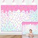 Mocsicka Donut Backdrop 7x5ft Donut Birthday Sweet One Sprinkles Party Decorations Photo Backdrops Donut Grow Up Baby Shower Photography Background