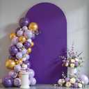 7.2 ft Arch Backdrop Cover Purple - Double-Sided Spandex Arch Covers Stretchy Backdrop for Balloon Arches Birthday Party Baby Shower Banquet Wedding Photo Background