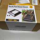 Post Base Cover, Split Type Skirt for Indoor/Outdoor Iron Deck Railing Decorative Covers (4, Post-5.5" Base-8.7")