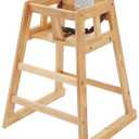 Winco Unassembled Wooden High Chair, Natural,Tan, Medium