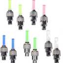 Dkiigame 10 Pack of Led Flash Tyre Wheel Valve Cap Light for Bike Bicycle Motorbicycle Wheel Light Tire (2 x Red, 2 x Yellow, 2 x Blue, 2 x Green, 2 x Colorful)