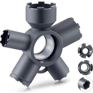 Enhon 10 in 1 Faucet Aerator Removal Tool, Kitchen Sink Aerators Tool Hidden Threaded Aerator/Aerator with Housing (Cut Edge & Round), M16.5/M18.5/M21.5/M22/M24/M28 Kitchen Sink Aerators Key