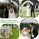 Wedding Clear Bubble Umbrella Bulk 52 Inch Large Dome Rain Windproof Stick Umbrellas,High-Visibility Transparent Rain Umbrellas, Firm and Durable, Easy Operation, Large Clear Umbrella for Wedding Bride Groom Photography Golf Outdoor Parties