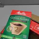 Melitta #2 Cone Coffee Filters, Natural Brown, 100 Count (Pack Of 6), 600 Total Filters - Fits all 2-6 Cup Cone Coffee Makers and 1-cup Pour-Over Brewers, Compostable, Tear-Resistant, Made in USA