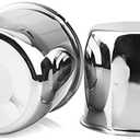 Rheedal 2Pcs 4.25inch Trailer Wheel Center Caps Push Thru 4.25" Bore 3.66" Tall for Truck SUV RV Wheel Rim, Chrome Silver Wheel Cover