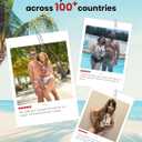 PATPAT Family Matching Swimsuits Two Piece Hawaiian Tropical Beach Bikini and Swim Trunks Set Mommy and Me Bathing Suits (Black Leaves)