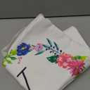 Okuna Outpost Set of 2 Reusable Monogram Letter X Personalized Canvas Tote Bags for Women, Floral Design (29 Inches)