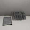 Simple Houseware Expandable 5 Section Upright File Sorter Organizer, Silver (1 Pack - Total 6 Sections)