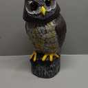 Solar Owl Guard with Motion Detector, Flashing Eyes, Spinning Head, Realistic Hooting and Silent Mode, Garden Owl, Outdoor Statue, Decoration for Home, Garden, Patio and Fence