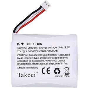 Replacement Battery 300-10186 for ADT Command Smart Security Panel 7500mah 3.6V 27Wh